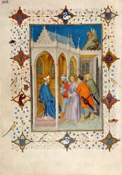 MS 11060-11061 Korsets timer: Prime, Kristus foran Pilatus, fra 