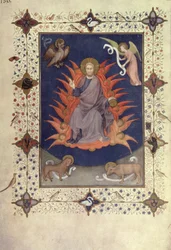 MS 11060-11061 Bønsalmer: Kristus i majestæt, fra "Tres Riches Heures du Duc de Berry