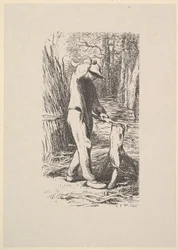 Træskærer, der laver en Faggot, 1853.