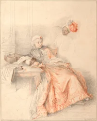 Ung dame læser og en side