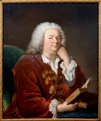 Portræt af Jean Baptiste (Jean-Baptiste) Rousseau (1670-1741) lyrisk digter Maleri af Jacques Andre Joseph Ave, dit le Camelot eller Avet le Batave (1702-1766) 1700-tallet søn. 0,91x0,79 m - Portræt af Jean Baptiste (Jean-Baptiste) Rousseau (1670-1741), ly