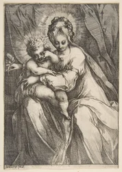 Madonna med en rose, 1595-1616.