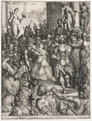 Saint Lucys martyrium.