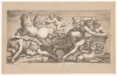 Cephalus taget af Aurora i sin vogn Mytologiske scener efter fresker i Palazzo Farnese i Rom (serietitel)