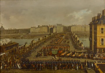 Det kejserlige optog på vej til kroningsceremonien den 2. dec. 1804, 1805.