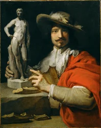 Portræt af billedhuggeren Francois Duquesnoy (maleri på lærred)