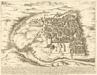 Luftfoto af byen Jerusalem
