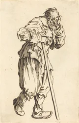 Tigger med en pind, ca. 1622.