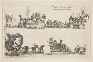 Kæmpe? barrieren, hans højheds indgang (Charles IV), der repræsenterer solen