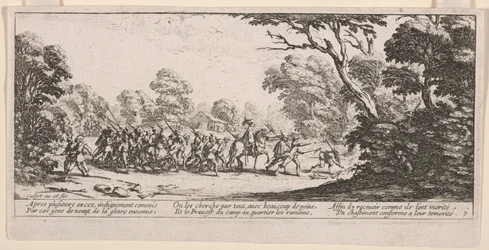 Discovery of the Malefactors, illustration fra The Large Miseries of War