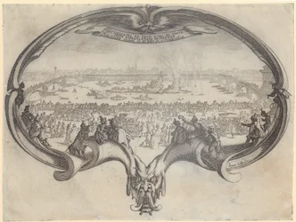 Detalje fra »Monseigneur Henry de Lorraines indtog«, blad 10 i serien »Turneringen«