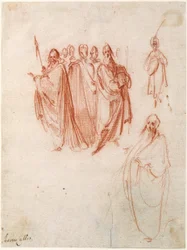 Figurstudier [forsiden]; Figurtegninger [bagsiden]
