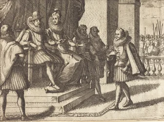 Konge og Dronning i samråd om tyrkerne [recto], 1612.