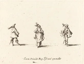 Dame med Plumes, and Two Gentlemen, sandsynligvis 1634.
