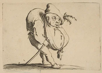 Le Bossu a La Canne The Hunchback with a Cane, fra Varie Figure Gobbi, suite kaldet..., 1616-22.