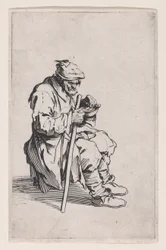 Den siddende og spisende tigger, fra „Les Gueux, suite appelée aussi Les Mendiants, Les Baroni, ou Les Barons“