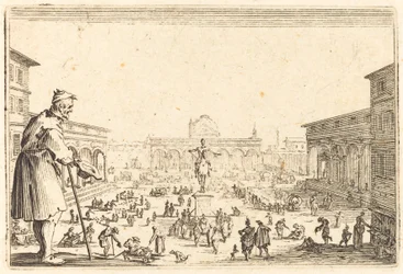 Piazza SS. Annunziata, Firenze, ca. 1622.