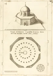 Plan og gengivelse af Salomons tempel