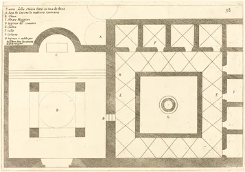 Plan over kirken nær huset til Annas, 1619.