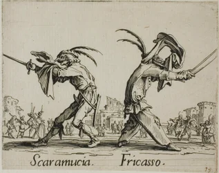 Scaramuccia - Fricasso, plade 11 fra Balli di Sfessania