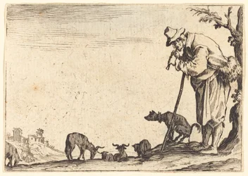 Hyrde, der spiller fløjte