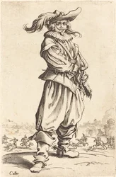 Soldat med fjerhat, ca. 16201623.
