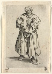 Tiggerne: Overvægtig tigger med sænkede øjne, ca. 1623.