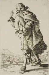 Generalen, der hilser, mens han holder sin hat under armen, plade to fra La Noblesse
