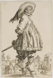 The Gentleman in the Fur-Trimmed Mantle with his Hands Behind his Ryg, fra serien The Nobility of Lorraine
