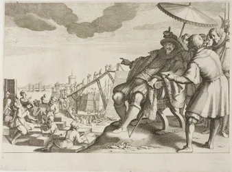 Storhertugen befæster havnen i Livorno, fra Life of Ferdinando I de