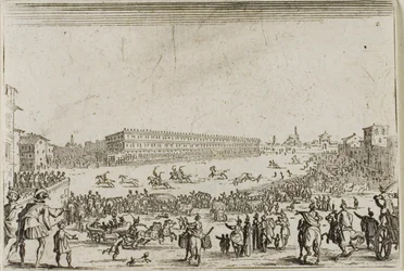 Hestevæddeløbet på Pitti Palace, i Firenze, fra The Caprices