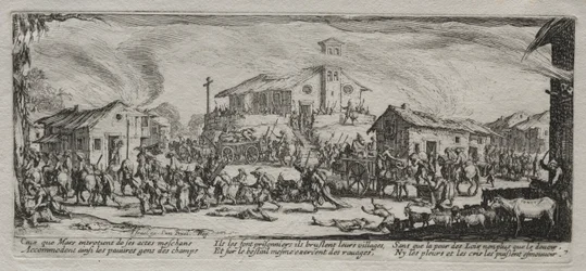 The Large Miseries of War: Pillaging and Burning of a Village, 1633.