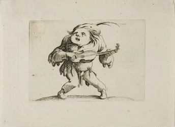 The Wobbly Man Playing the Guitar, fra Varie Figure Gobbi