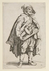 Drev-gurdy-spilleren fra The Beggars (Le Joueur de Vielle)