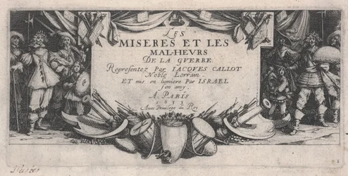 Titelblad, Krigens miseries