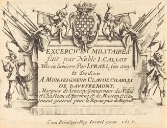 Titelside for "De militære øvelser"