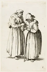 Two Women Beggars, tallerken otte fra The Beggars
