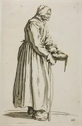 Woman Beggar Holding Alms, tallerken 20 fra The Beggars