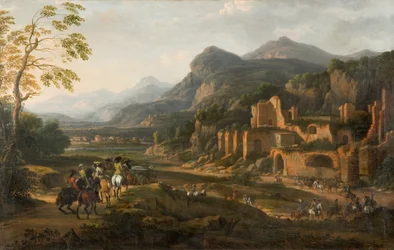 Landskab med ryttere