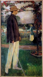 Portræt i foden af Jean Cocteau (1889-1963) forfatter