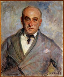 Portræt af Max Jacob (1876-1944) Fransk digter Maleri af Jacques Emile (Jacques-Emile) Blanche (1861-1942)