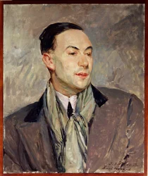 Studie til portrættet af Paul Morand (1888-1976) Maleri af Jacques Emile (Jacques-Emile) Blanche (1861-1942) Dim. 0,54 x 0,45 m Rouen. Museum for Skønne Kunster