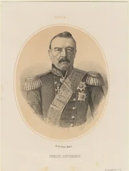 Portræt af prins Mikhail Dmitrievich Gorchakov 1795-1861, 1865