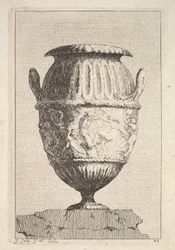 Design til en vase med en Bacchic frise, fra: Vaser, 1746.