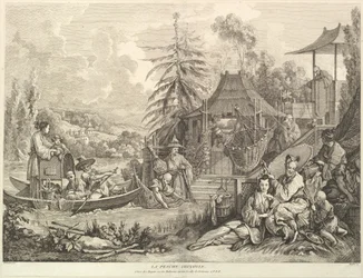 La pesche chinoise Chinese Fishing, fra Chinoiseries, efter 1743.