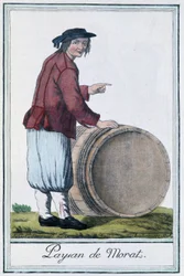 Peasant de Morat (Schweiz) - i "" Encyclopedia of Travels"" af Grasset St Sauveur, red. 1796