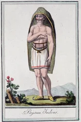Peasant indous (Indien) - i "" Encyclopedia of travels"" af Grasset St Sauveur, red. 1796