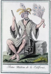 Præstlæge fra Californien - i "" Encyclopedia of Travels"" af Grasset Saint Sauveur, red. Paris 1796