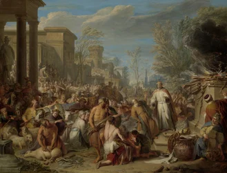 Jeroboam ofrer til idolerne Jeroboams afgudsdyrkelse