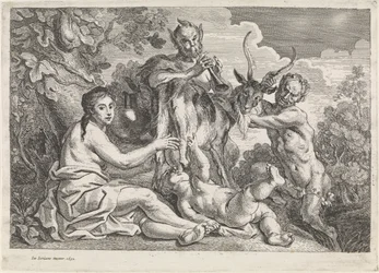 Barnet Jupiter bliver fodret af geden Amalthea